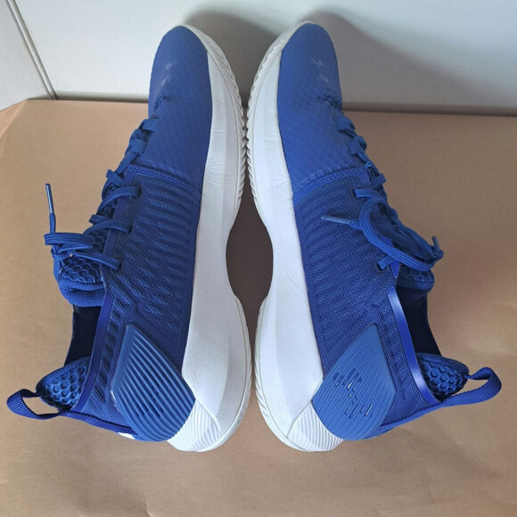 Under Armour Drive 4 Low Blue and White Basketball Shoes Men's Size 14 - Picture 5 of 8